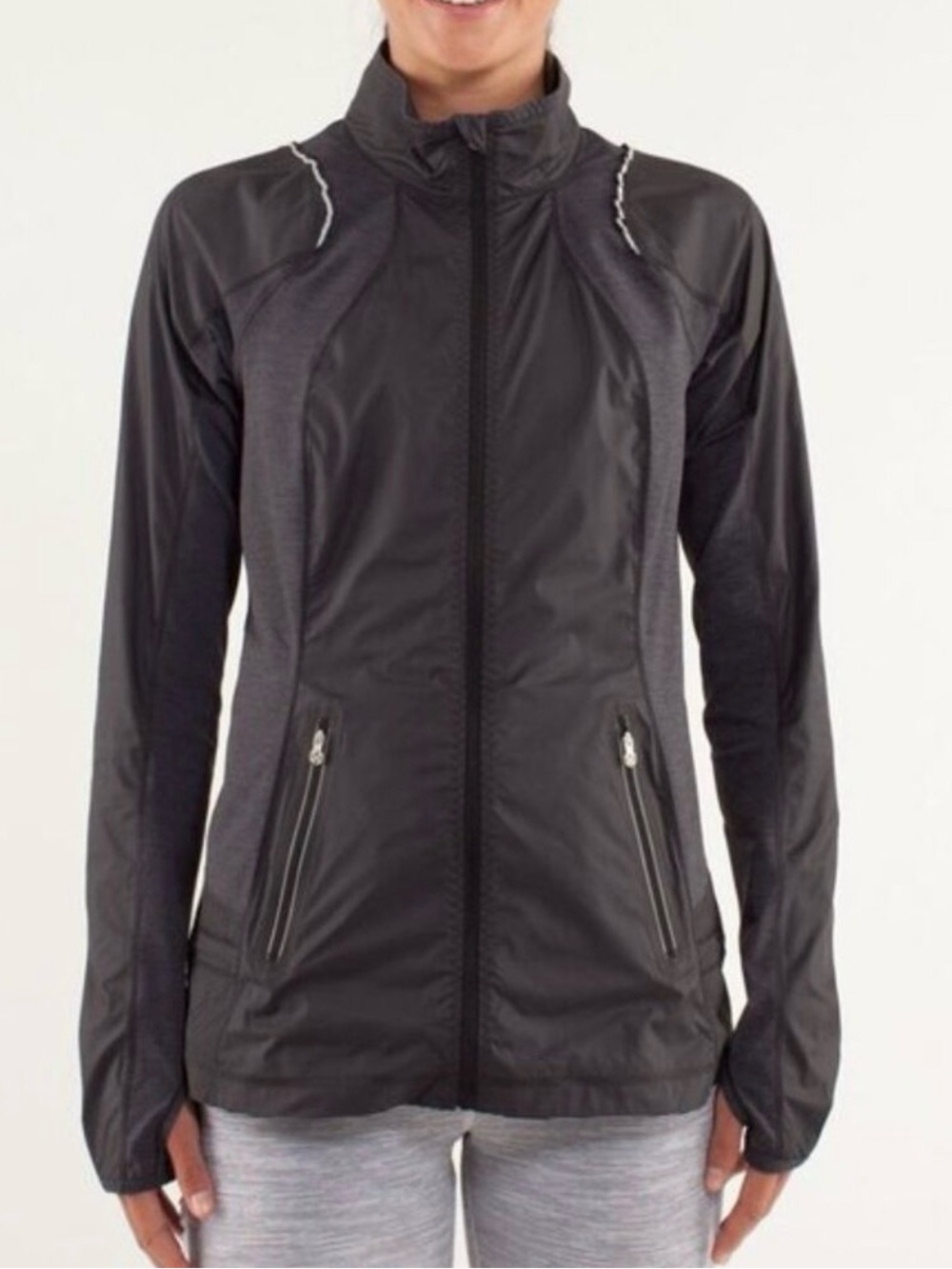 Lululemon Run: Nothin' But Run Jacket in Black lightweight and packable - sz 4
